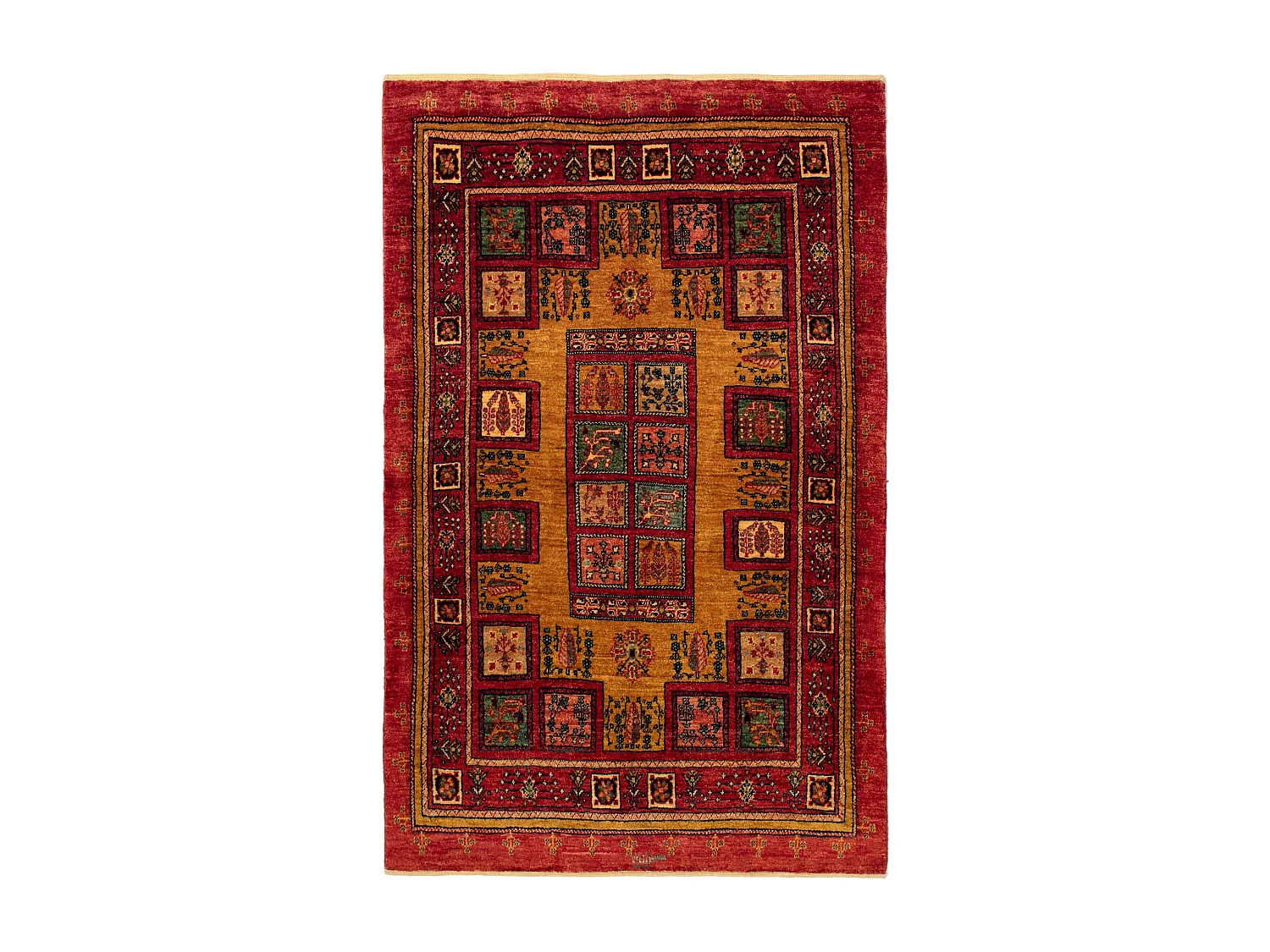 Tapis de laine 106x169 rouge Kashkuli
