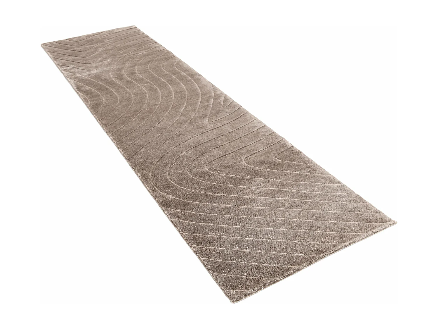 Tappeto per corridoio in lana 81x297 marrone Darya