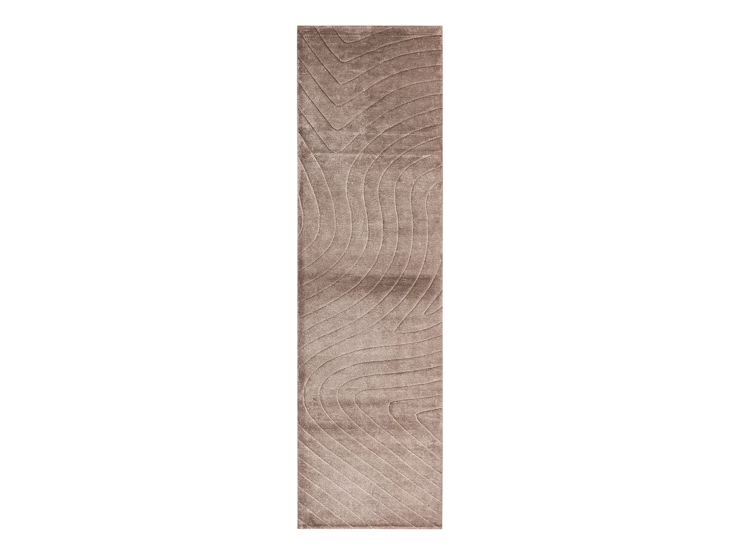 Tapis de couloir en laine 81x297 brun Darya