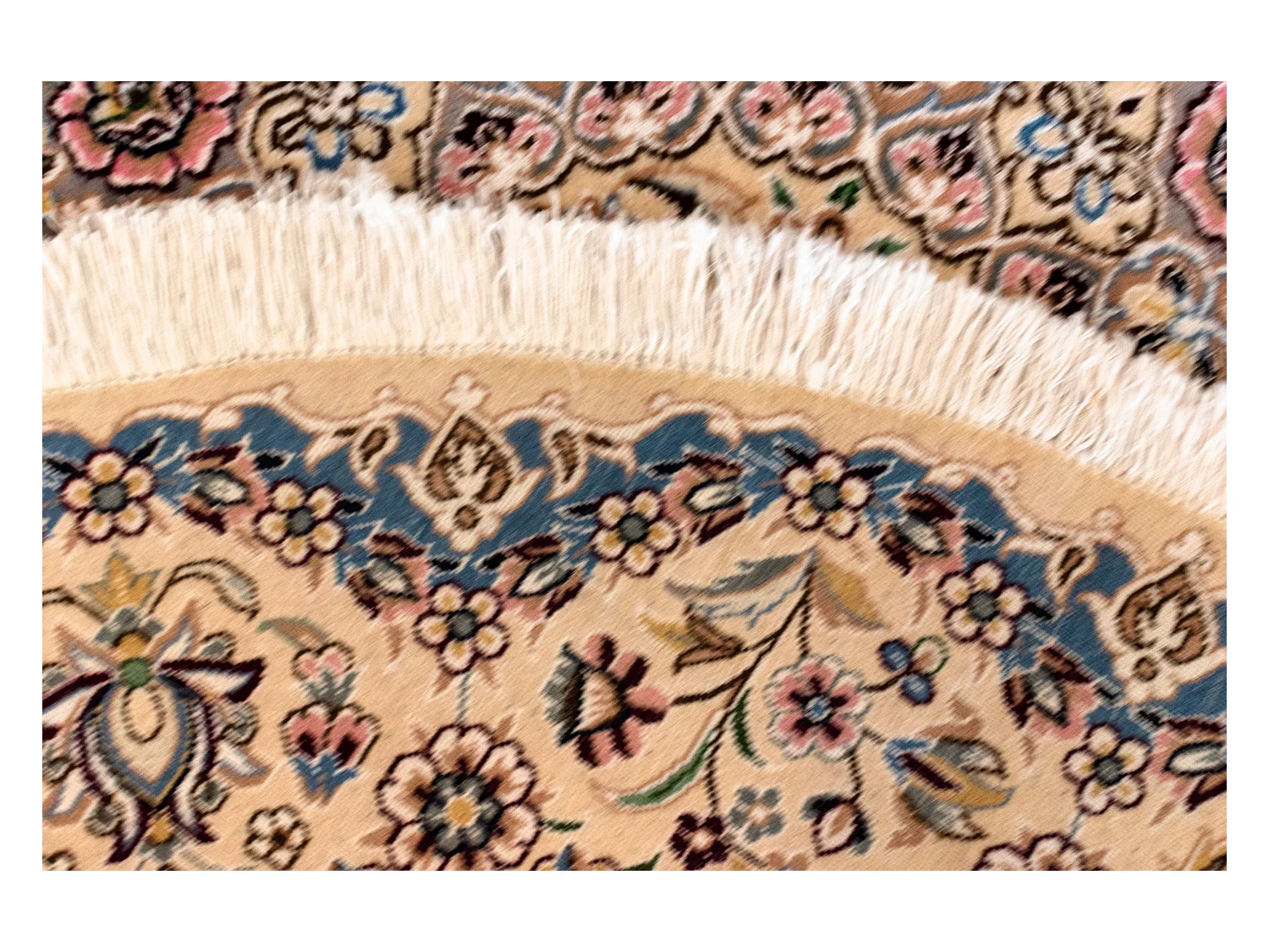 Wollteppich 150x150 Beige Nain