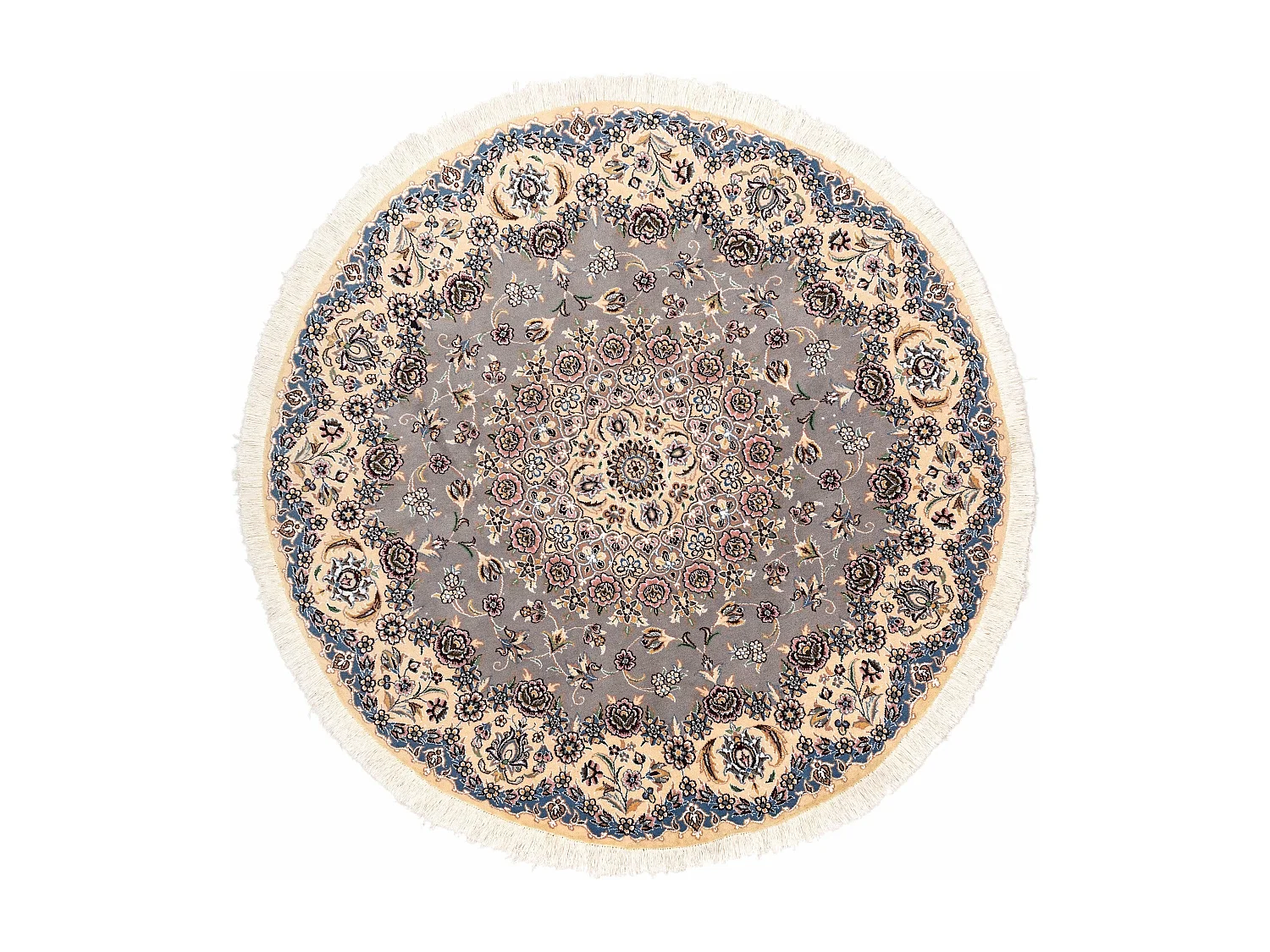 Wollteppich 150x150 Beige Nain