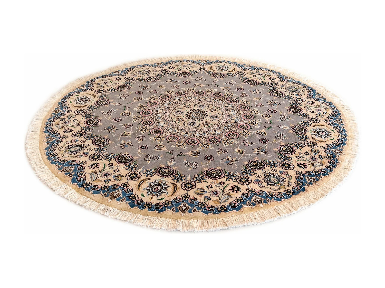 Tappeto in lana 150x150 beige Nain