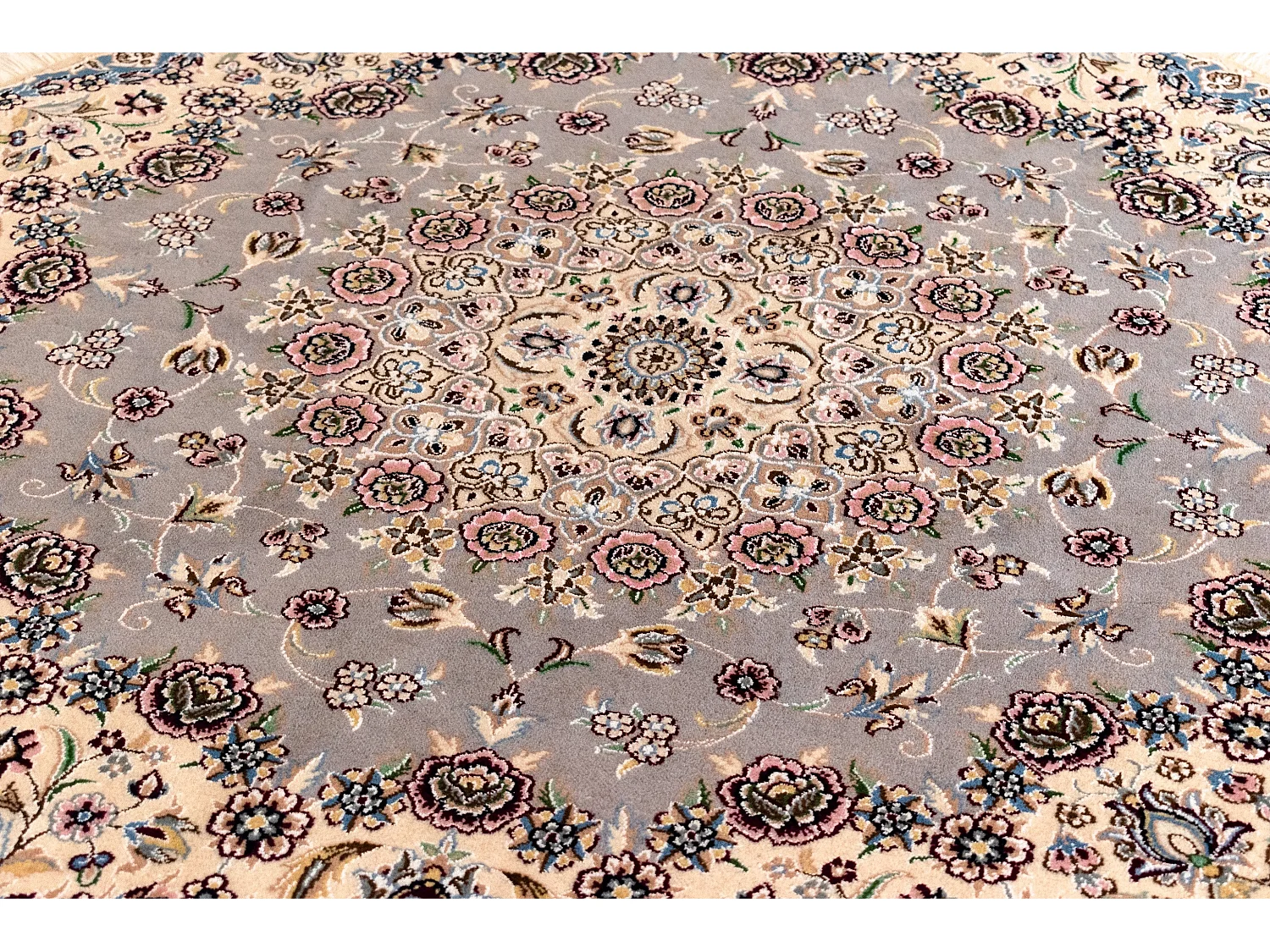 Tappeto in lana 150x150 beige Nain