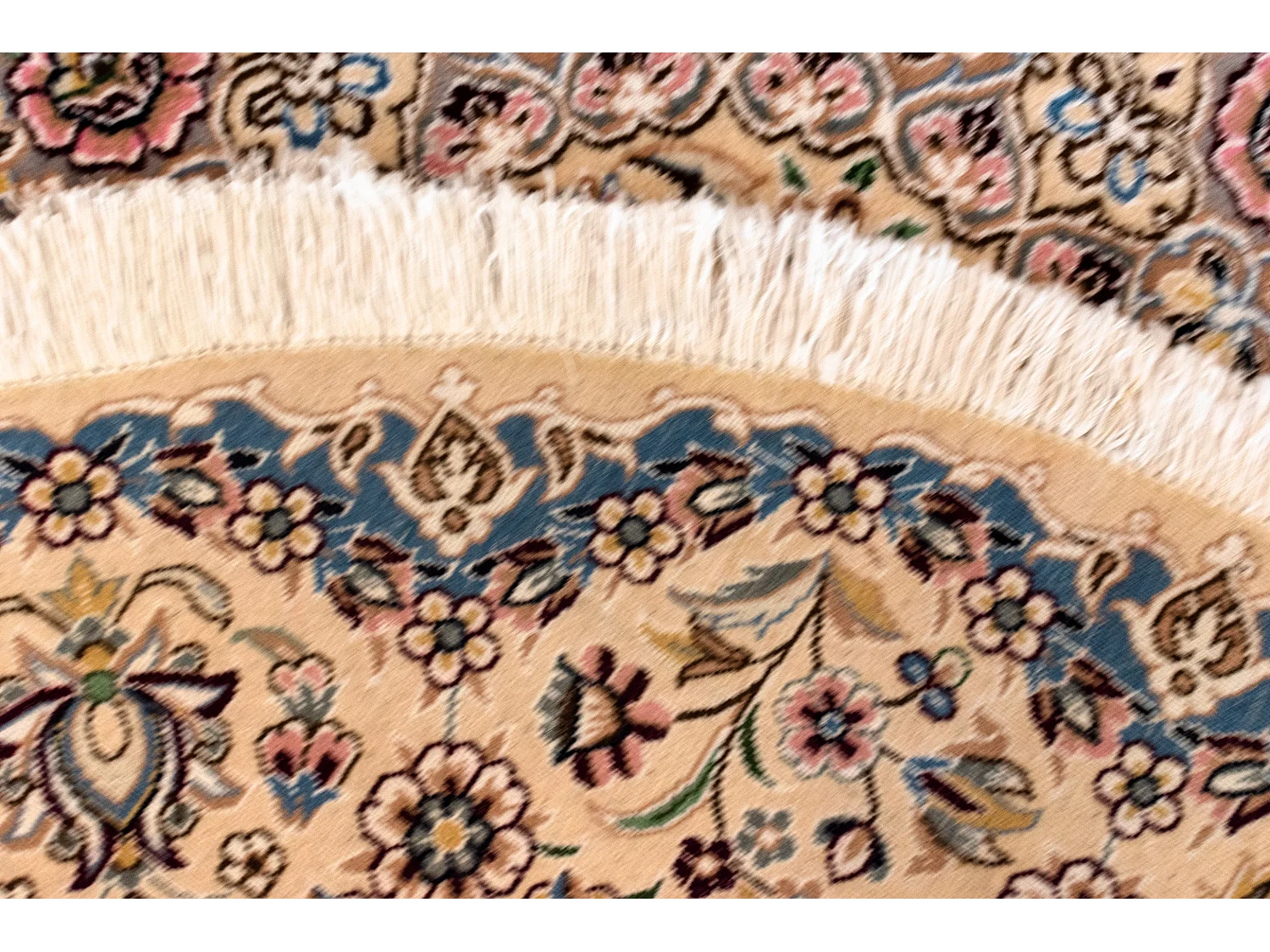 Tappeto in lana 150x150 beige Nain