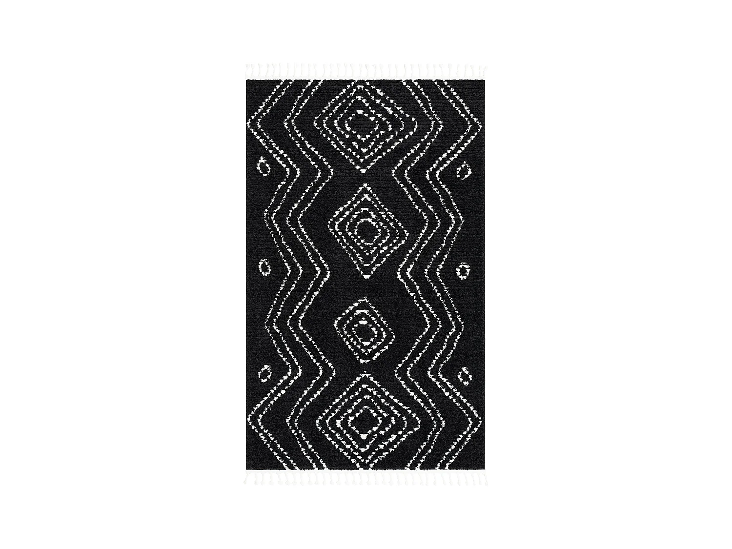 Hoogpolig tapijt 305x240 Zwart Frauenfeld Vaiana