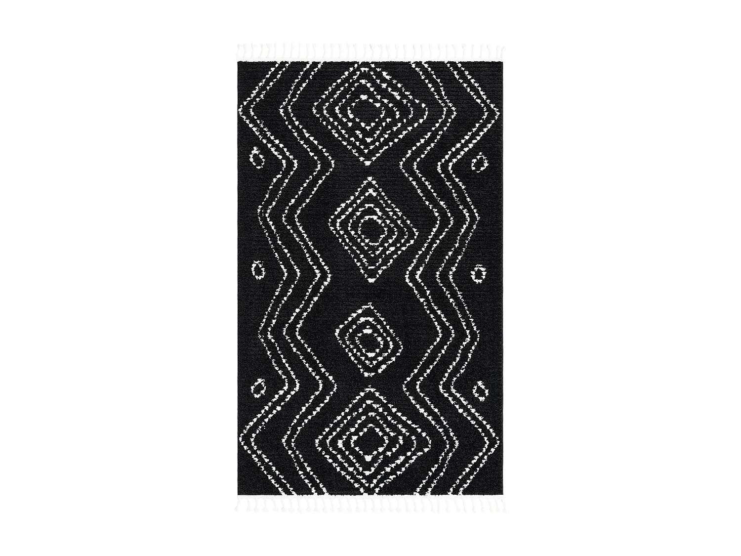 Tapis shaggy 240x305 noir Frauenfeld Vaiana