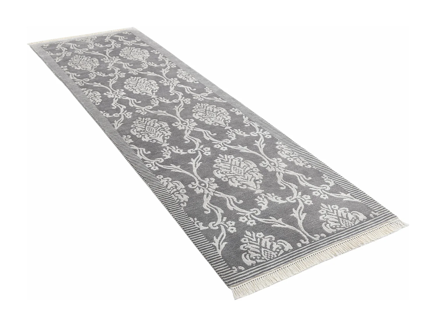 Tapis de couloir en laine 89x305 gris Darya