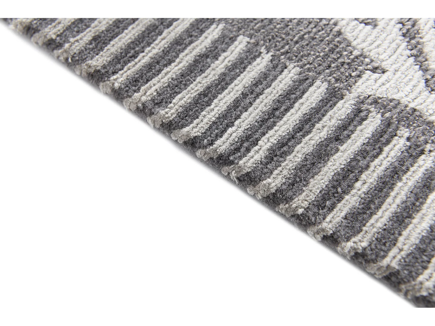 Tapis de couloir en laine 89x305 gris Darya