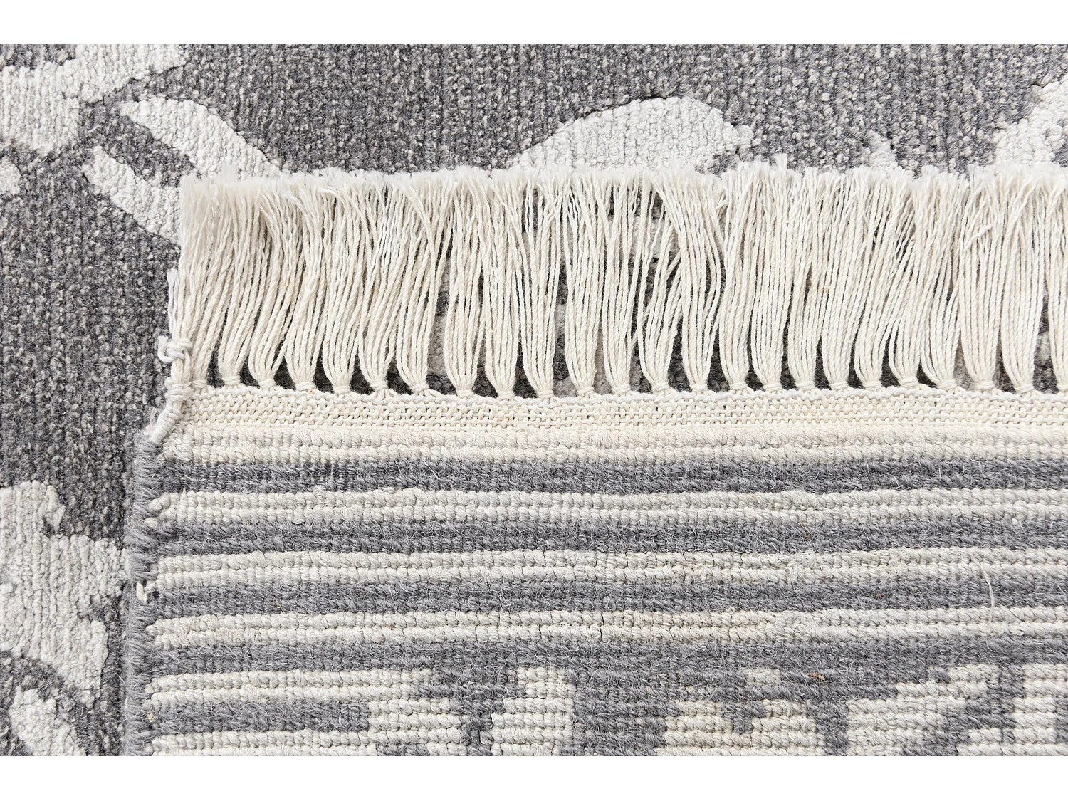 Tapis de couloir en laine 89x305 gris Darya