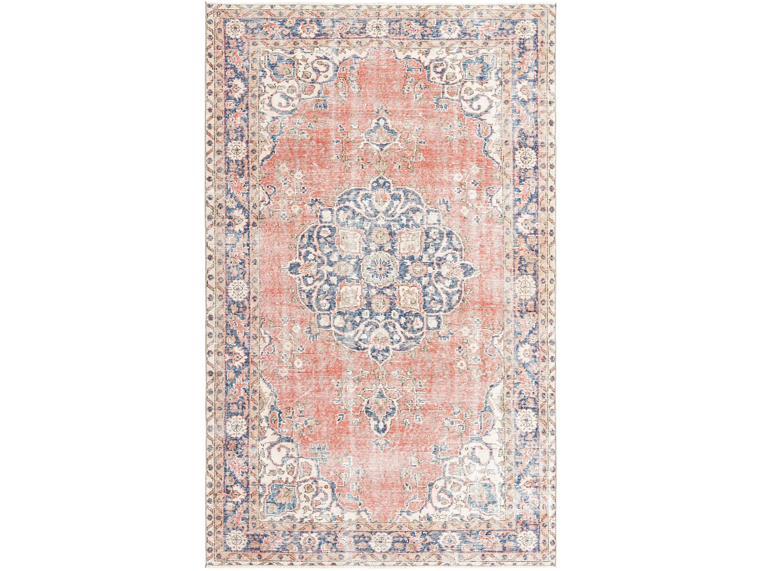 Wollteppich 168x264 Rot Ultra Vintage