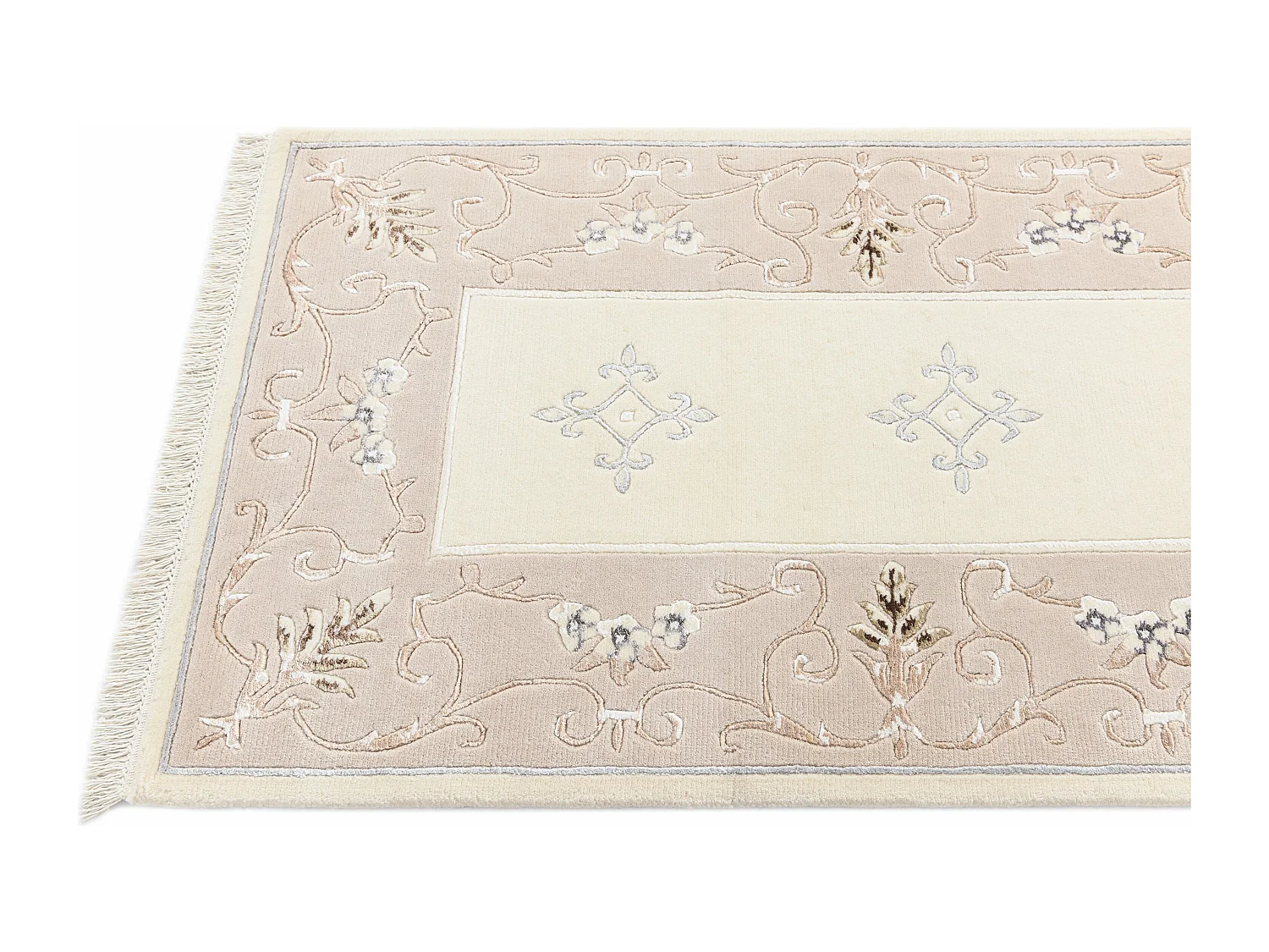 Tapis de couloir en laine 84x396 beige Darya