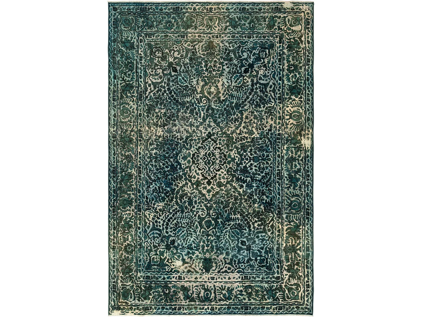 Wollteppich 191x290 Grün Vintage Royal