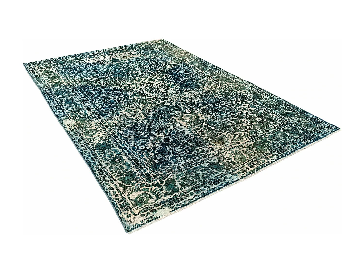 Wollteppich 191x290 Grün Vintage Royal