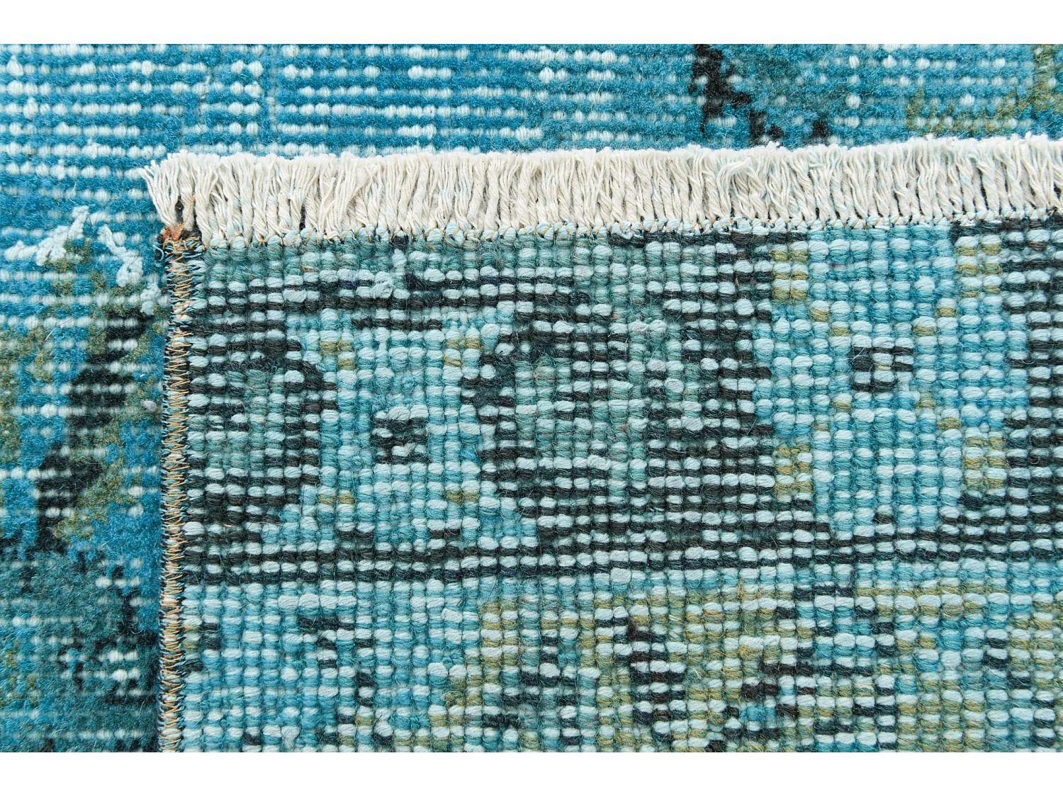 Wollteppich 178x290 Türkis Ultra Vintage