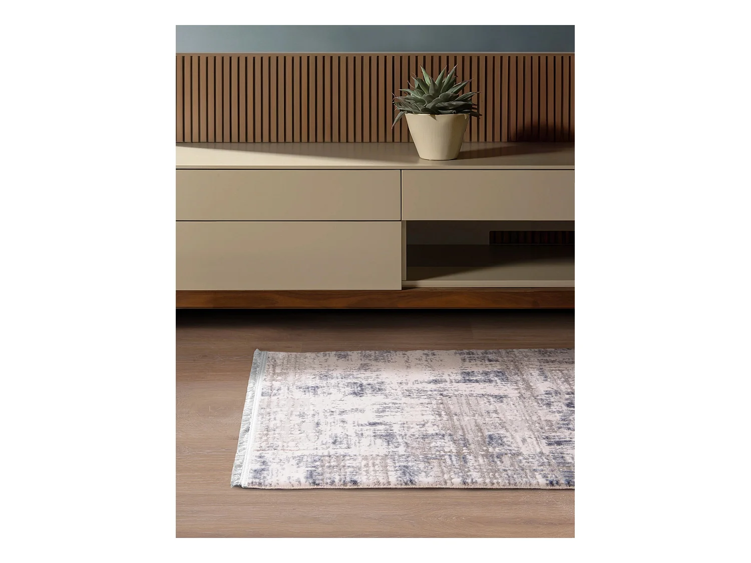 Tapis 80x305 bleu Davos Miracle