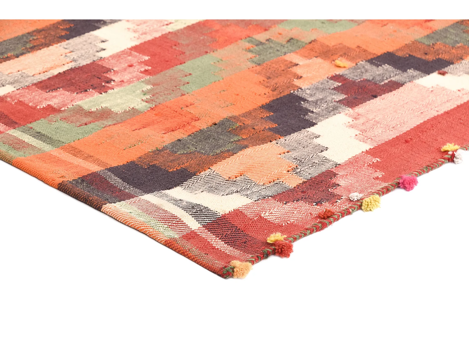 Tapis de laine 139x177 multicolore Jajim