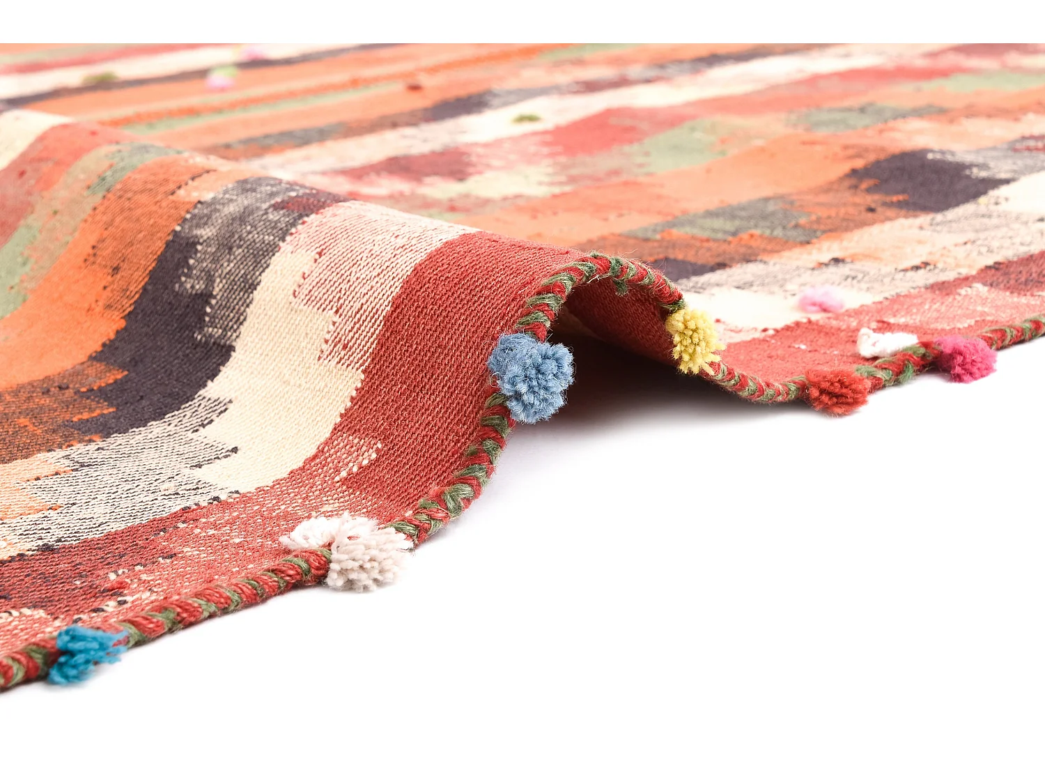 Tapis de laine 139x177 multicolore Jajim