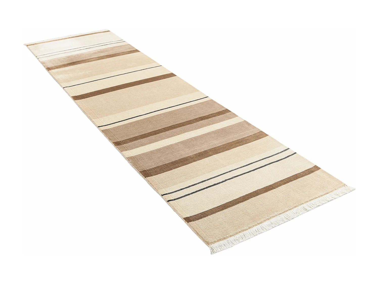 Läufer-Wollteppich 81x295 Braun Darya