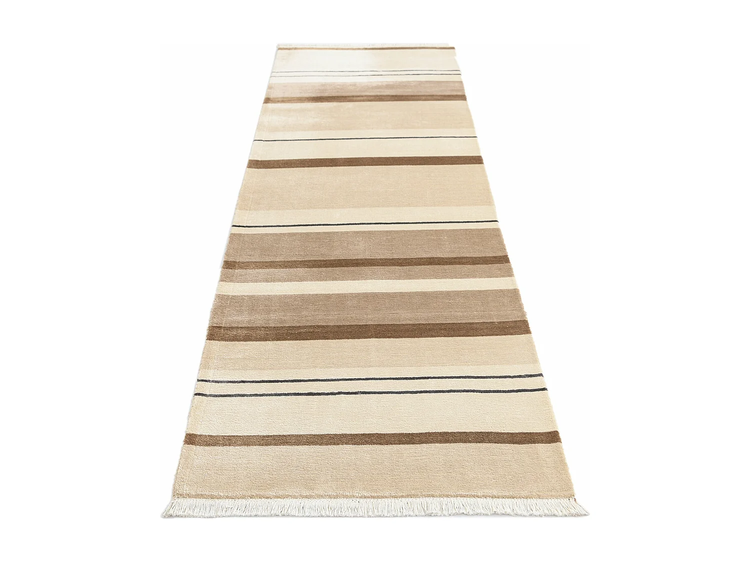 Läufer-Wollteppich 81x295 Braun Darya