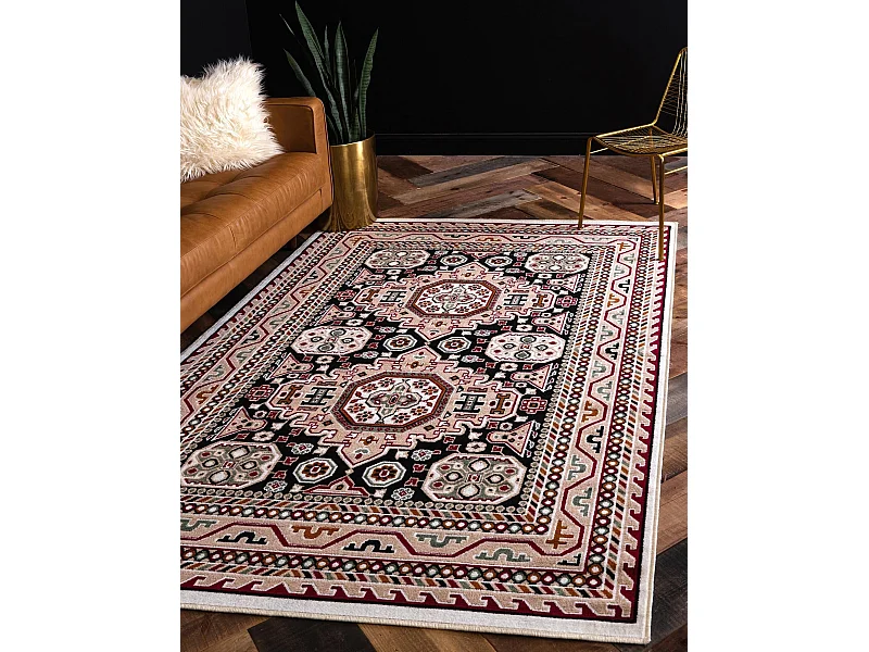 Teppich 119x180 Schwarz Gharajeh