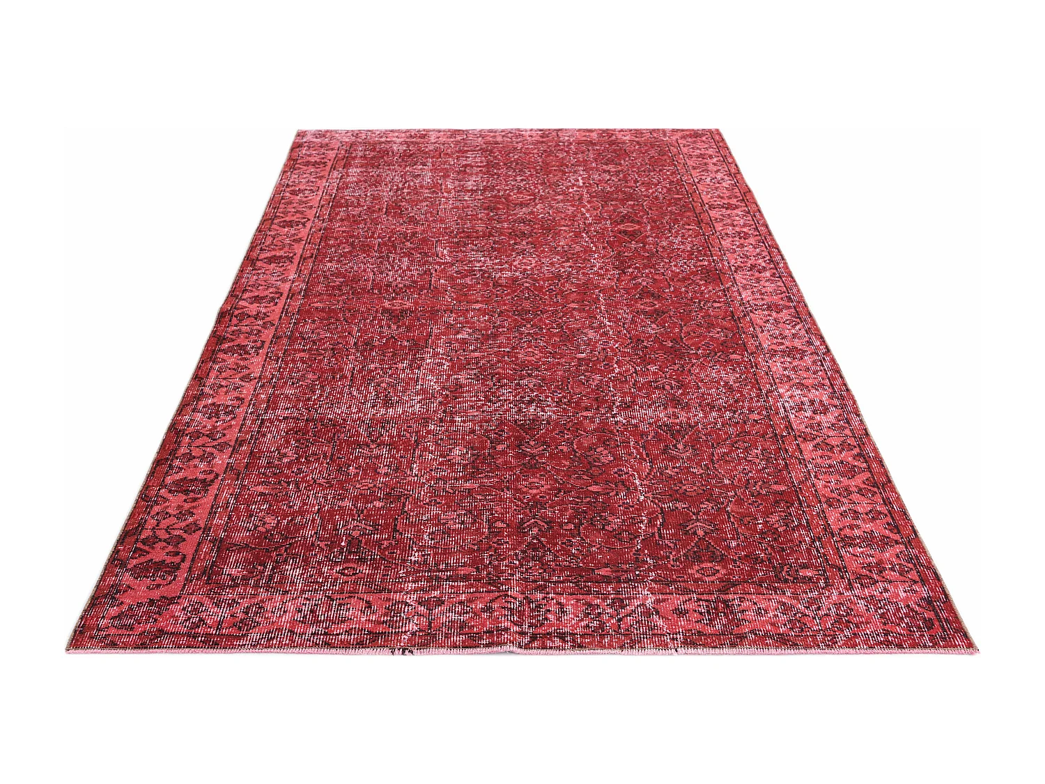 Wollteppich 163x259 Rot Ultra Vintage