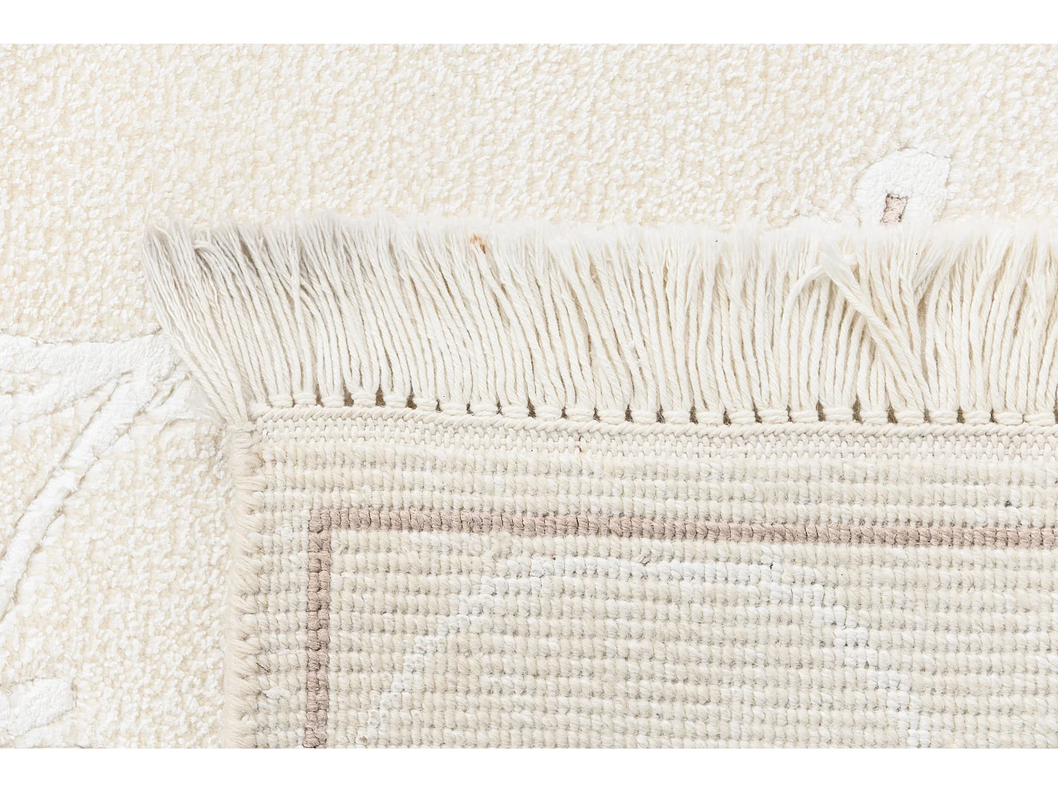 Läufer-Wollteppich 79x302 Beige Darya