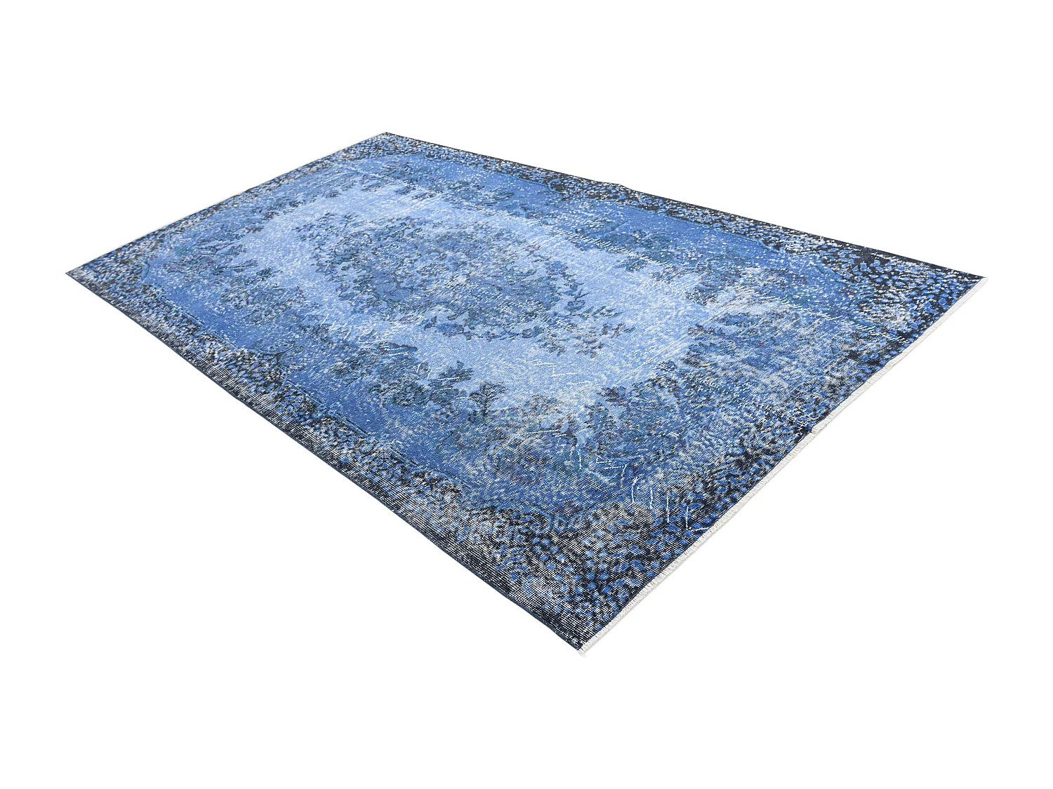Tapis de laine 165x290 Bleu Ultra Vintage
