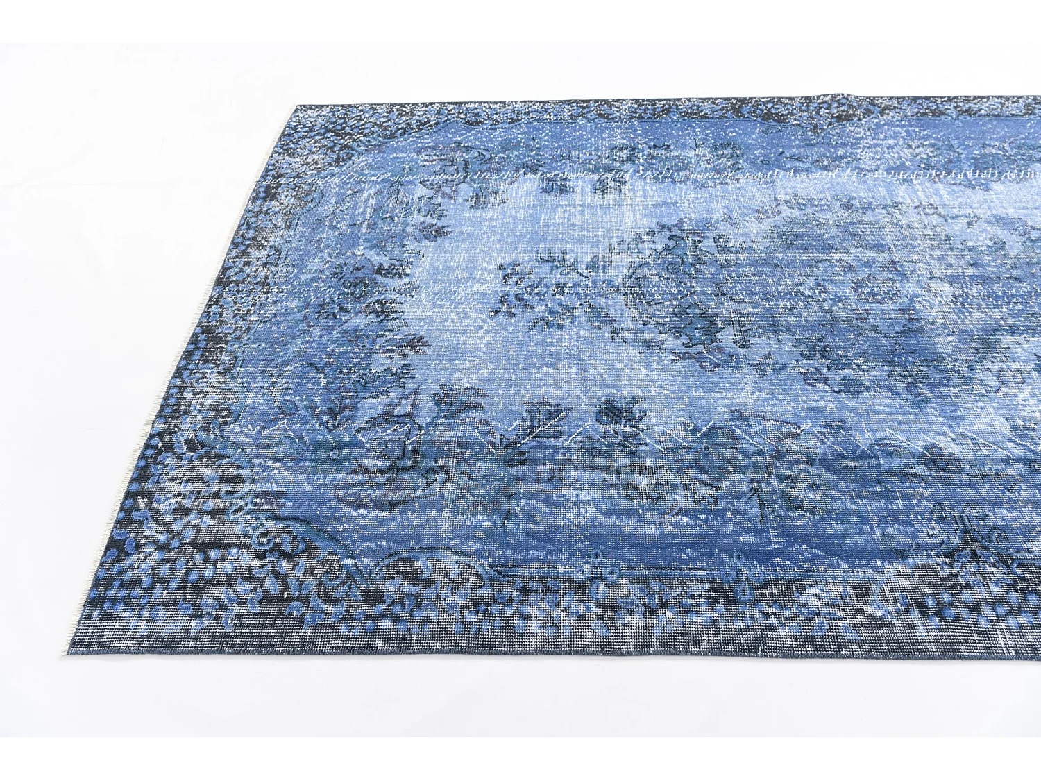 Tapis de laine 165x290 Bleu Ultra Vintage