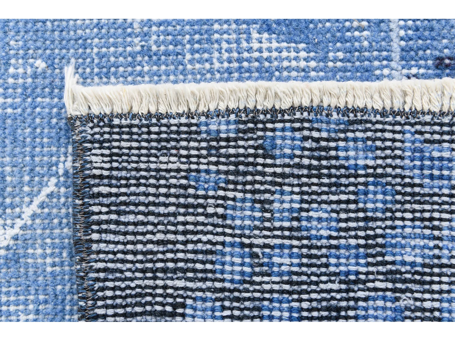 Tapis de laine 165x290 Bleu Ultra Vintage