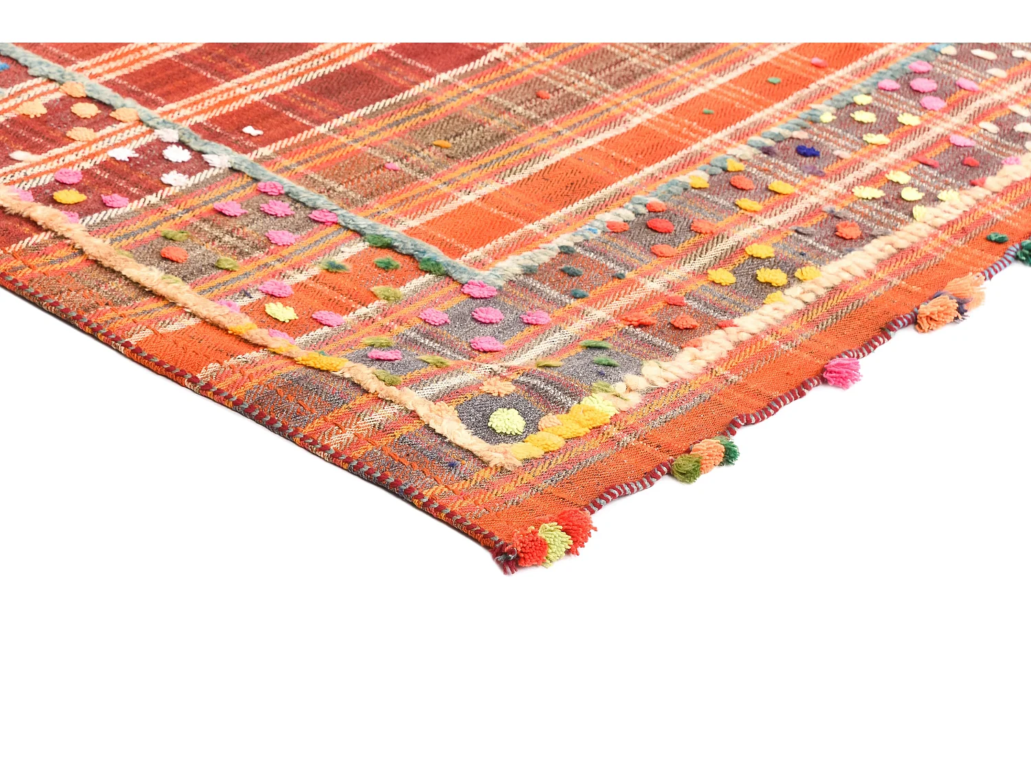 Tapis de laine 172x233 rouge Jajim