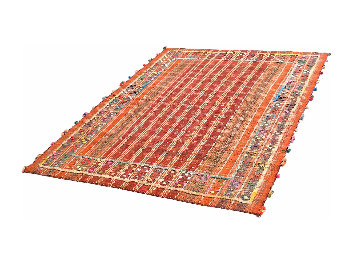 Tapis de laine 172x233 rouge Jajim