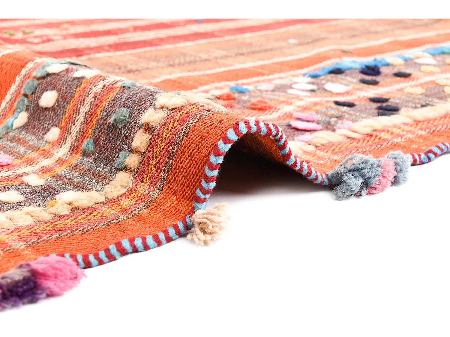 Tapis de laine 172x233 rouge Jajim