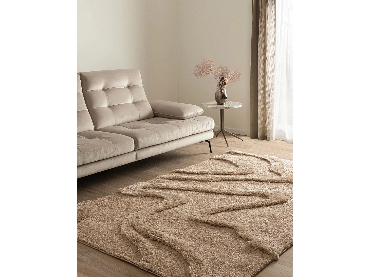Tapis shaggy 160x245 brun Thun Arbor