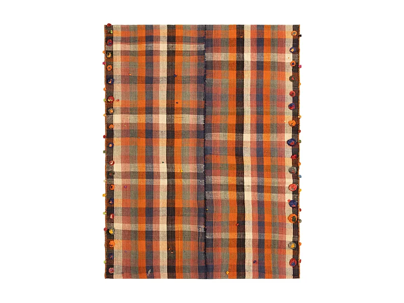 Tapis de laine 143x188 orange Jajim
