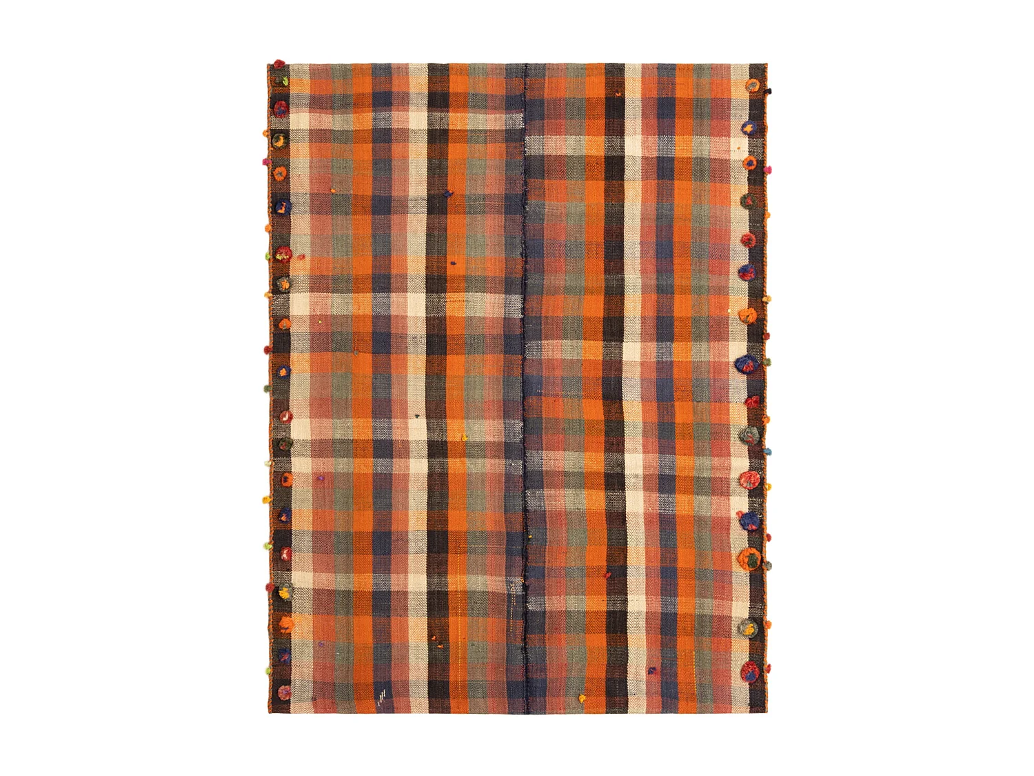 Tapis de laine 143x188 orange Jajim