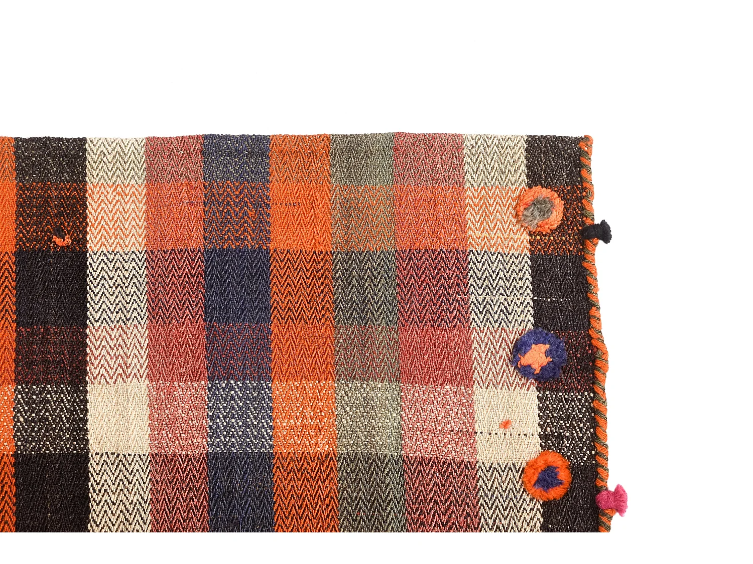 Tapis de laine 143x188 orange Jajim