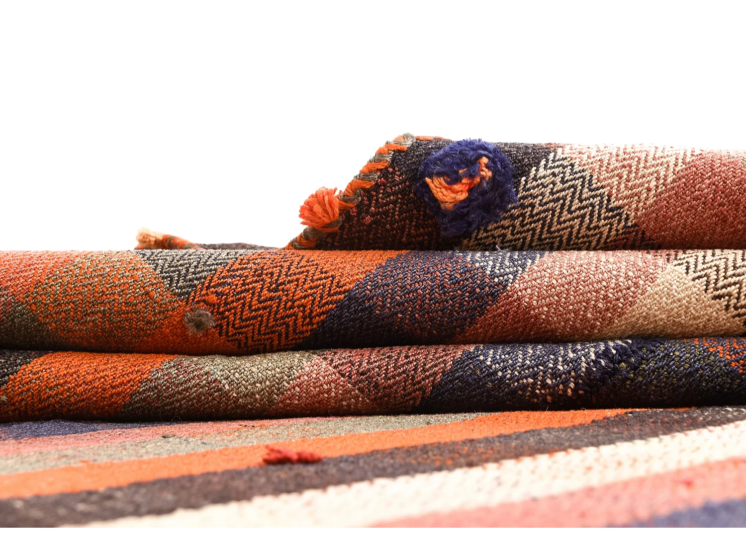 Tapis de laine 143x188 orange Jajim