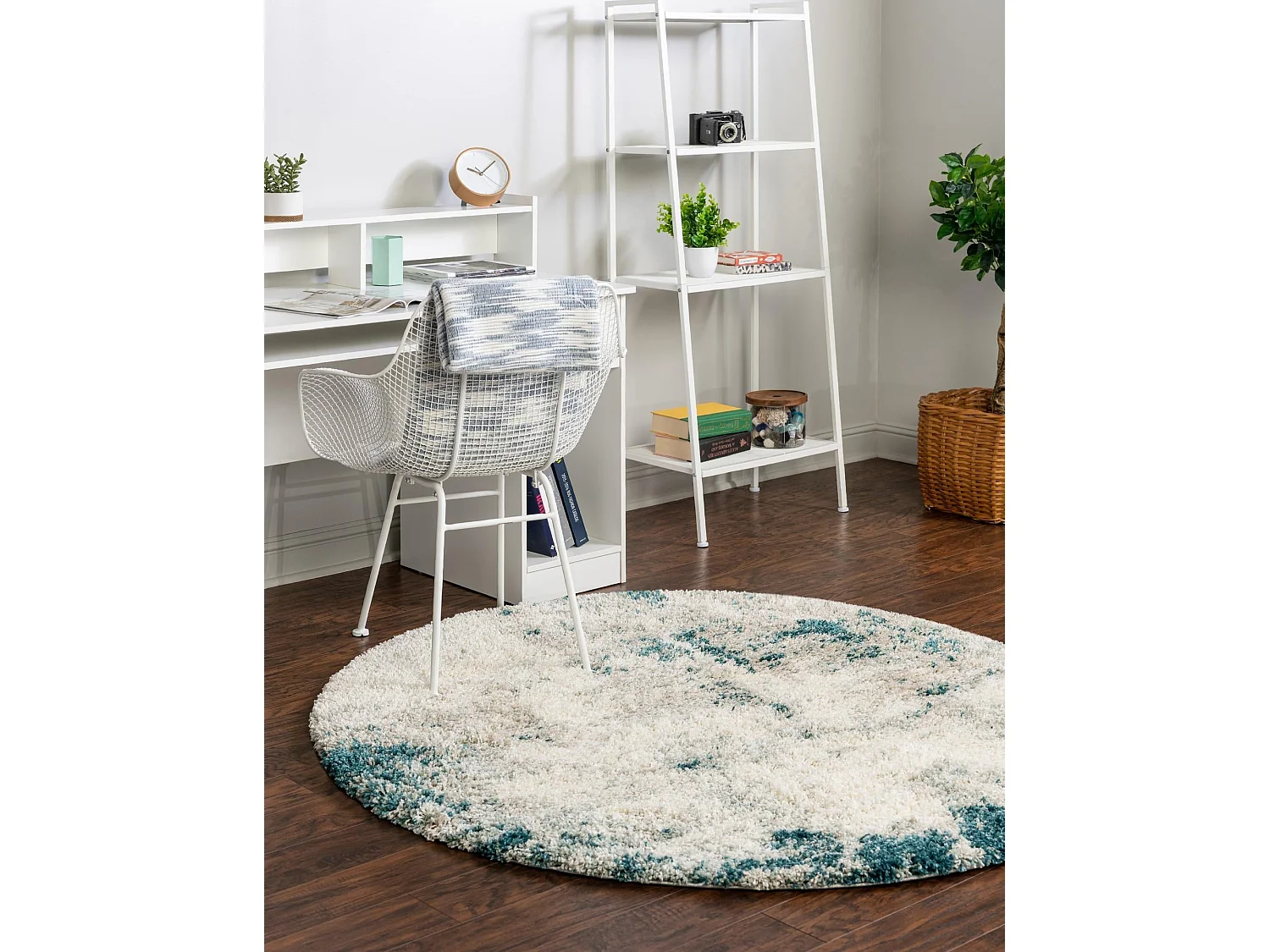 Hochflorteppich 185x185 Beige - Grün Lachen Haze