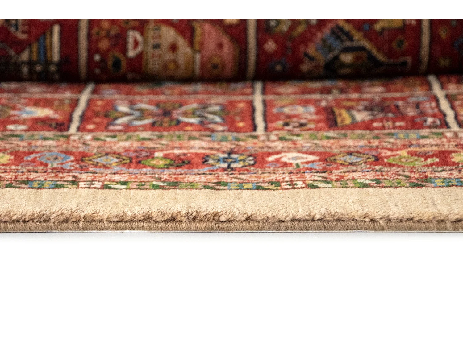 Tapis de laine 139x209 rouge Kashkuli