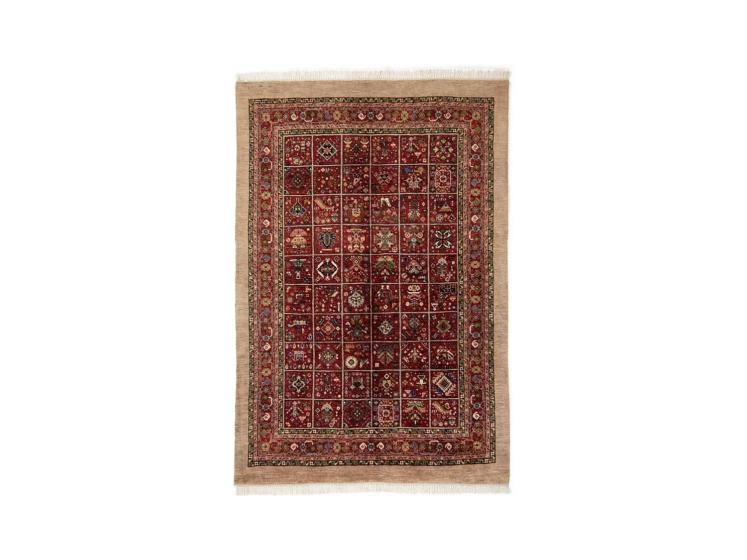 Tappeto in lana 139x209 rosso Kashkuli