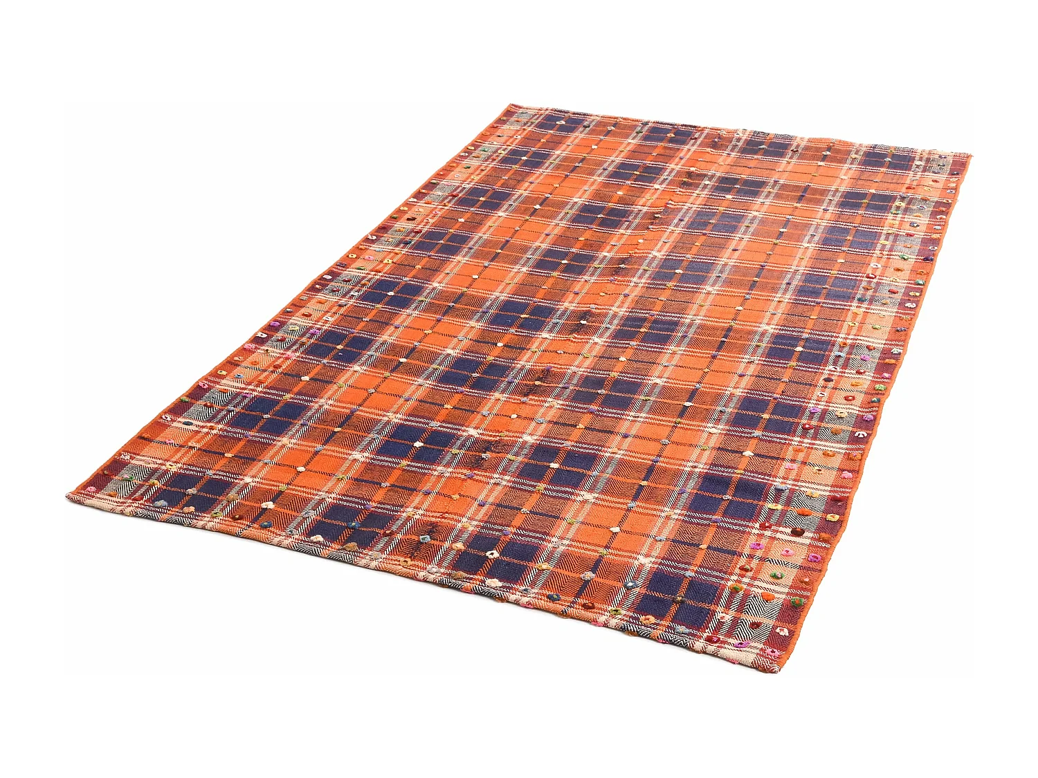 Tapis de laine 146x231 orange Jajim