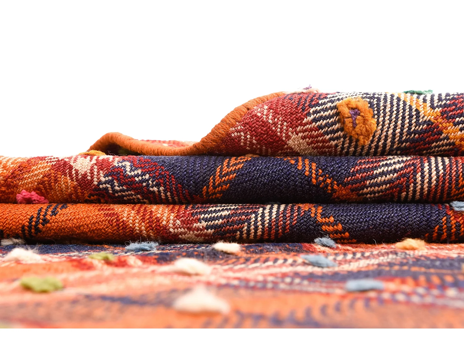 Tapis de laine 146x231 orange Jajim