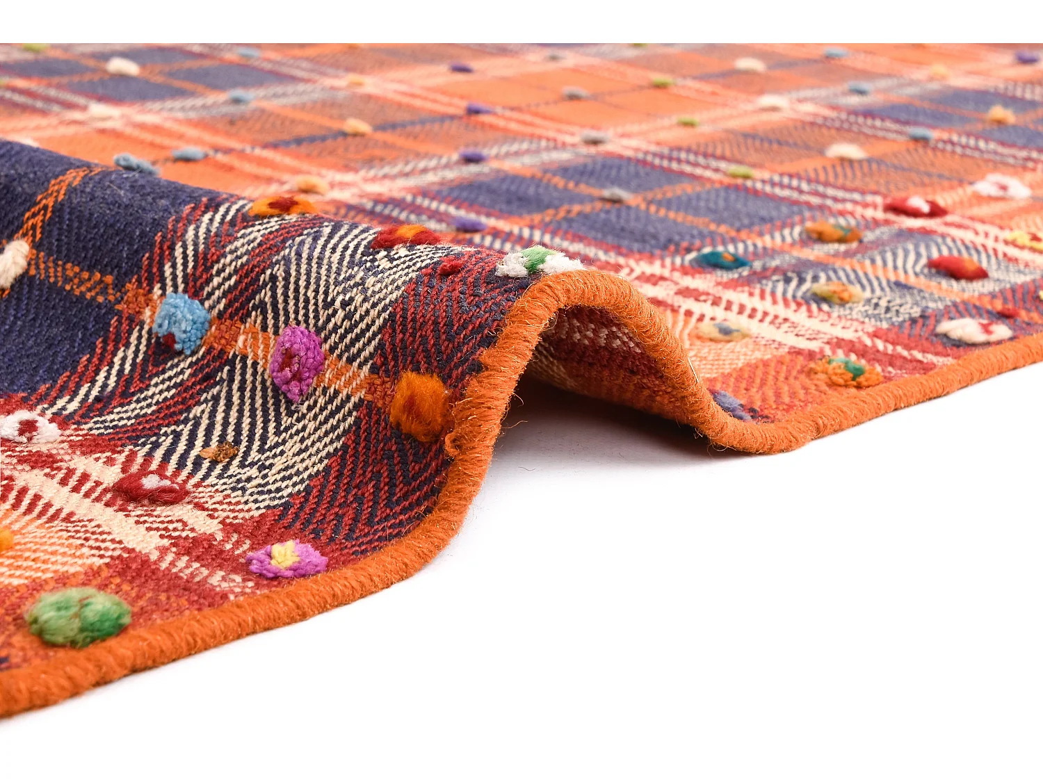 Tapis de laine 146x231 orange Jajim