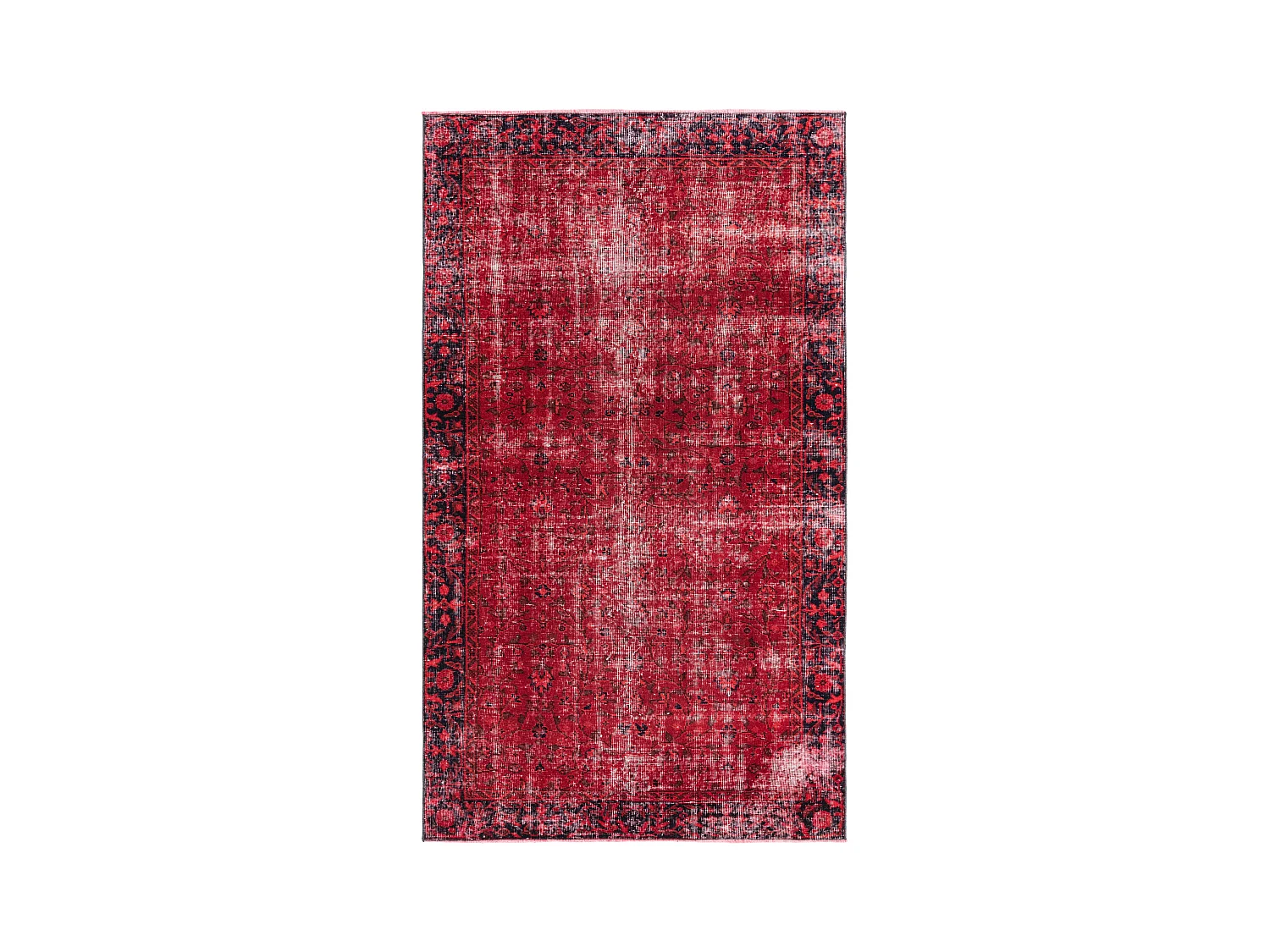 Tapis de laine 132x226 rouge Ultra Vintage