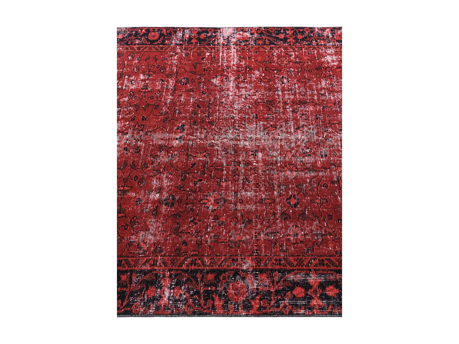 Tapis de laine 132x226 rouge Ultra Vintage