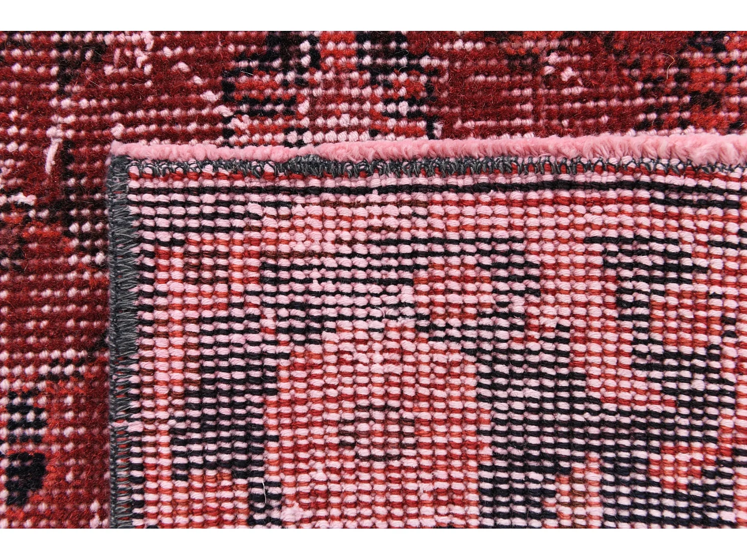 Tapis de laine 132x226 rouge Ultra Vintage