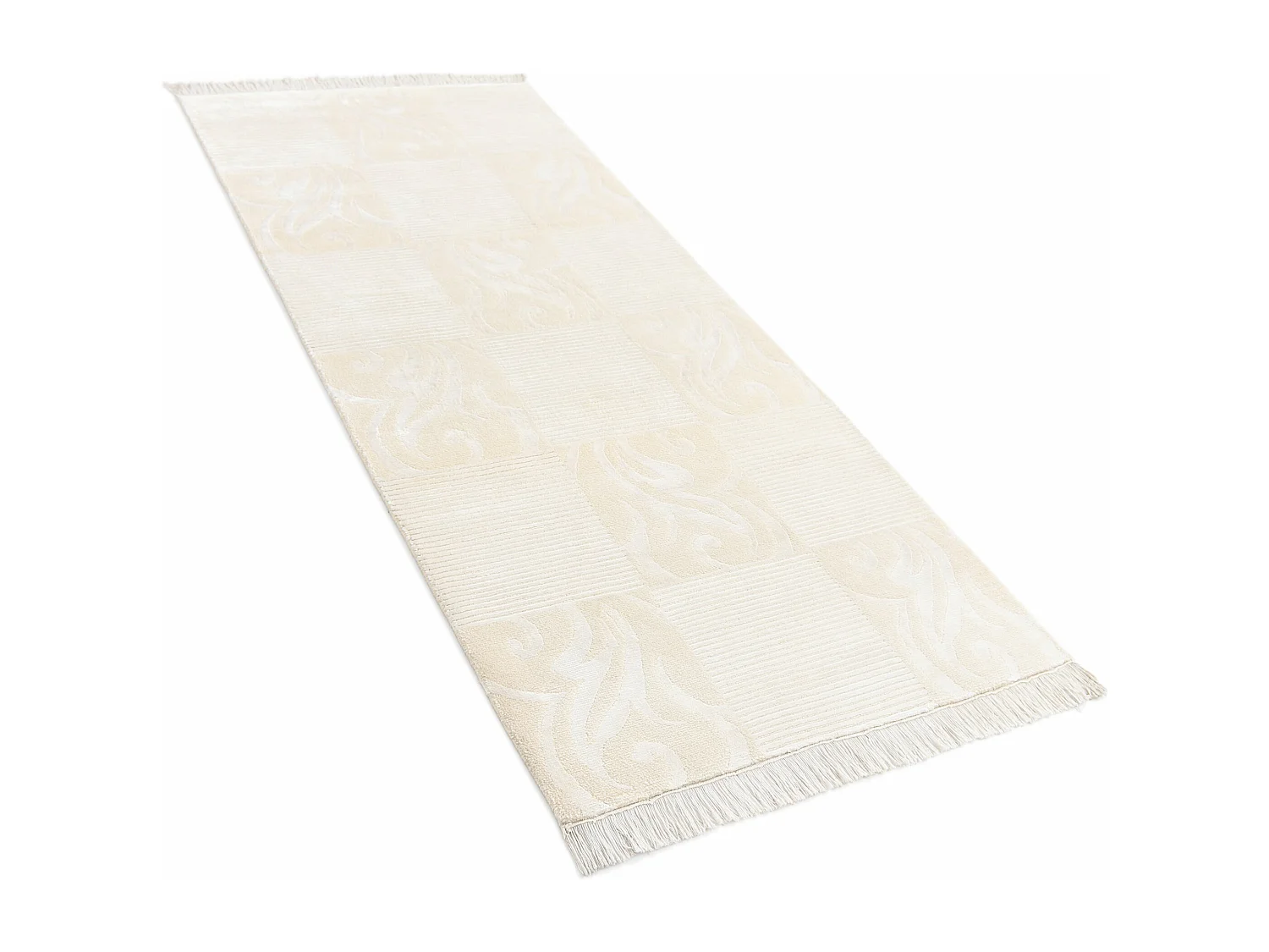 Läufer-Wollteppich 84x203 Beige Darya