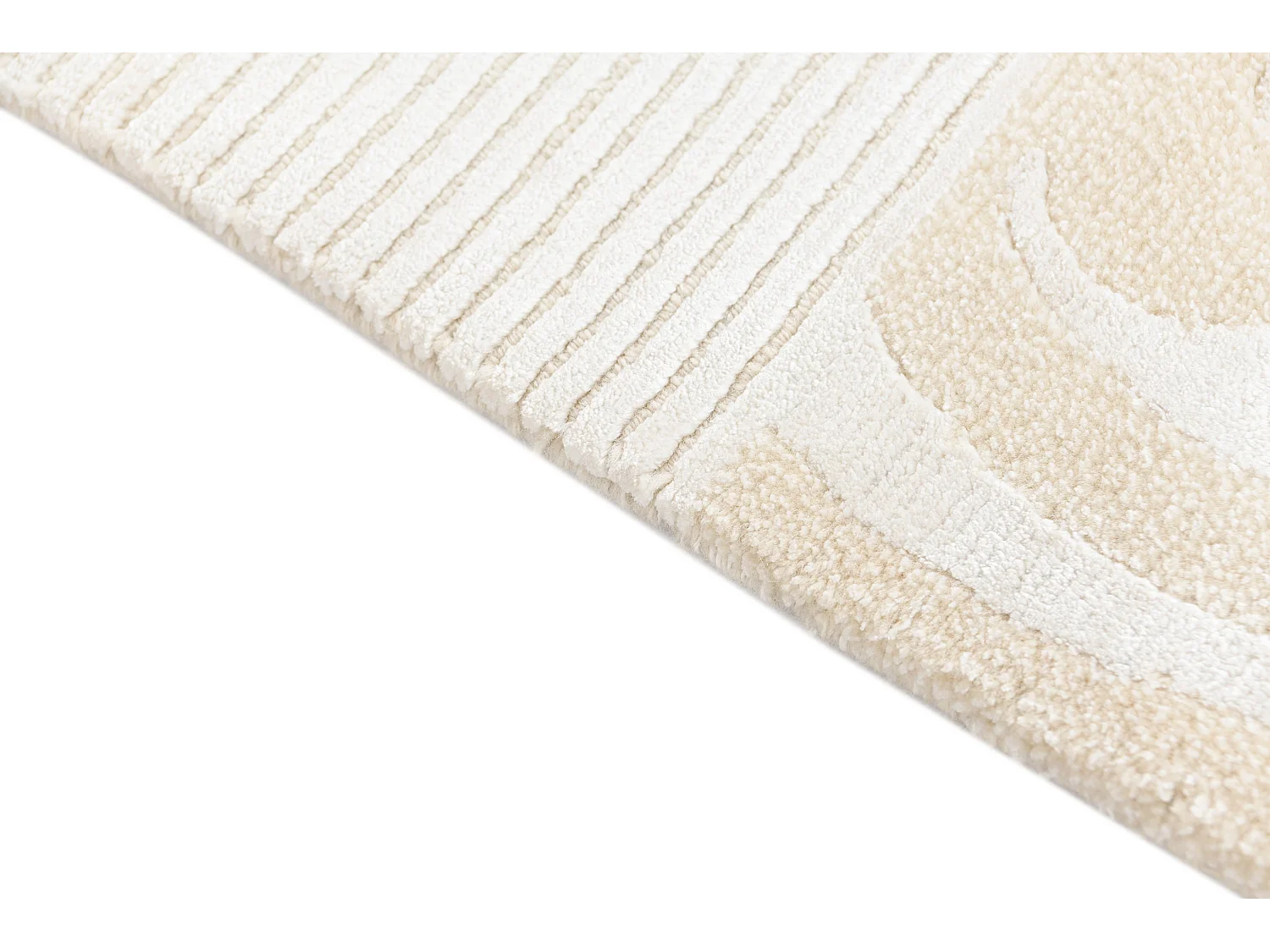 Läufer-Wollteppich 84x203 Beige Darya