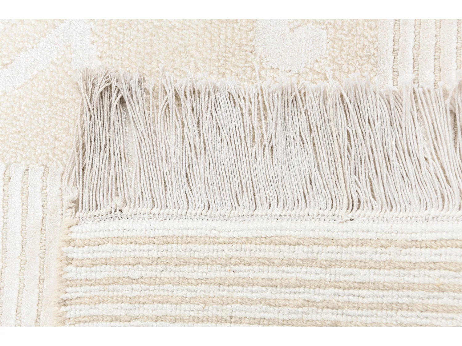 Läufer-Wollteppich 84x203 Beige Darya