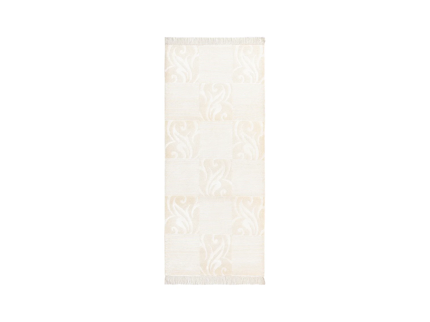 Tapis de couloir en laine 84x203 beige Darya